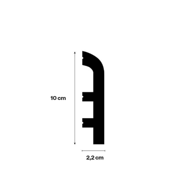 Listwa przypodłogowa poliuretanowa HoDLi003W100/2.2