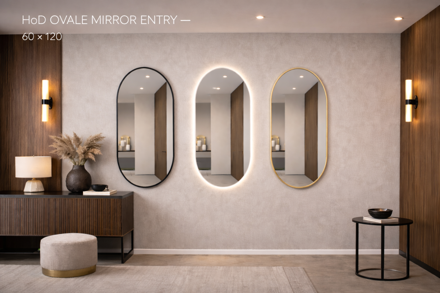 HoD MIRROR ENTRY OVALE 60x120