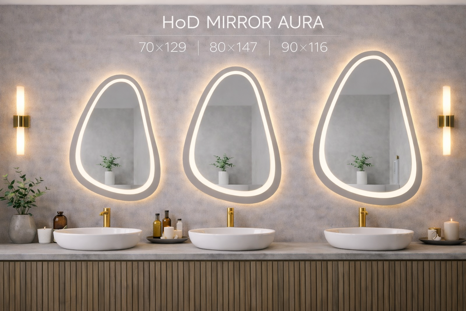HoD MIRROR AURA LED 90x166