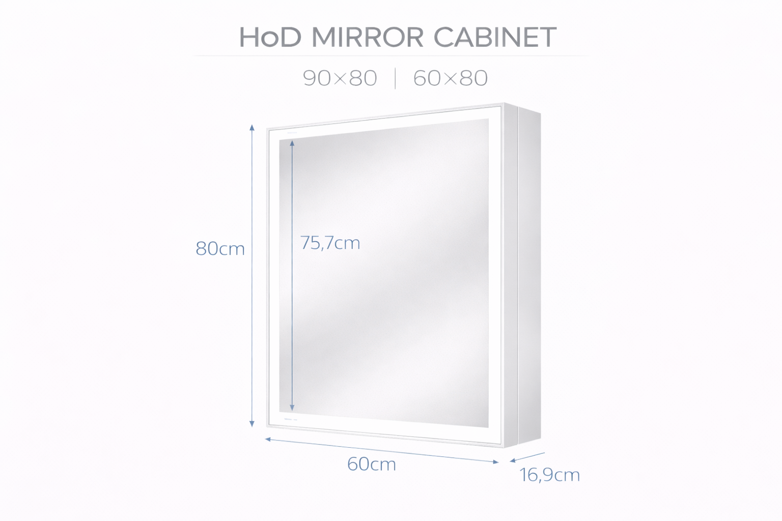 HoD MIRROR CABINET LED  60x80
