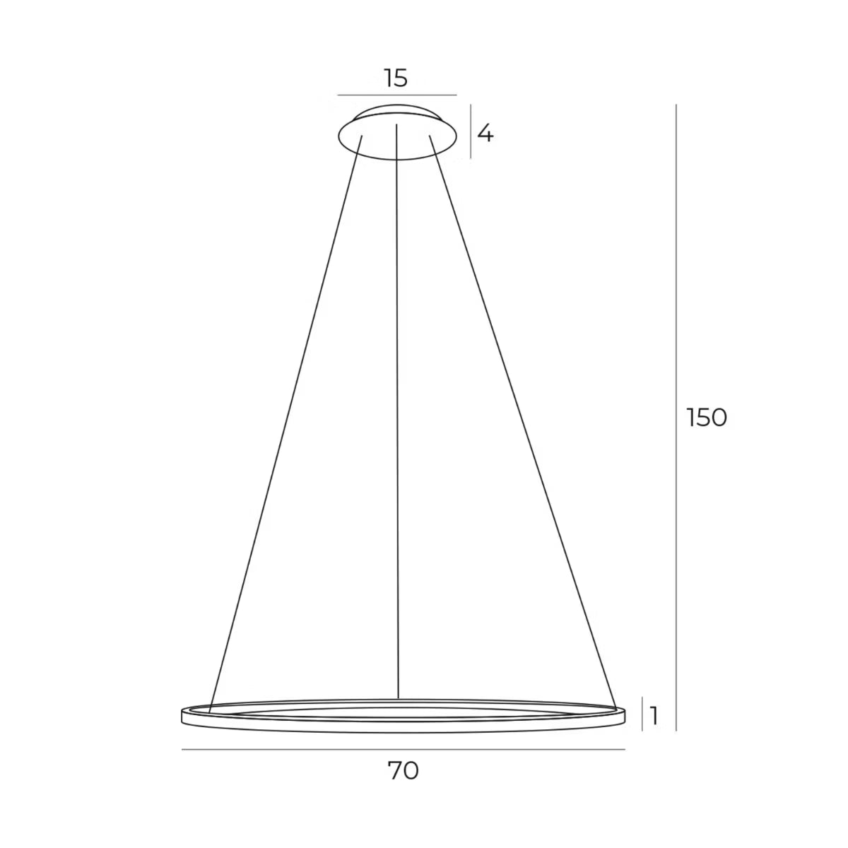 Lampa Sufitowa HoDL0153 Ø70 cm