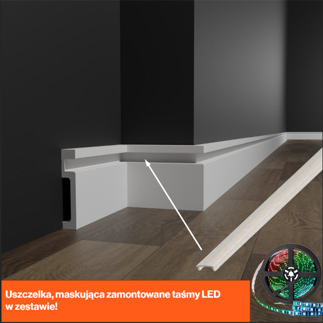 Listwa przypodłogowa poliuretanowa HoDLi012B80LED
