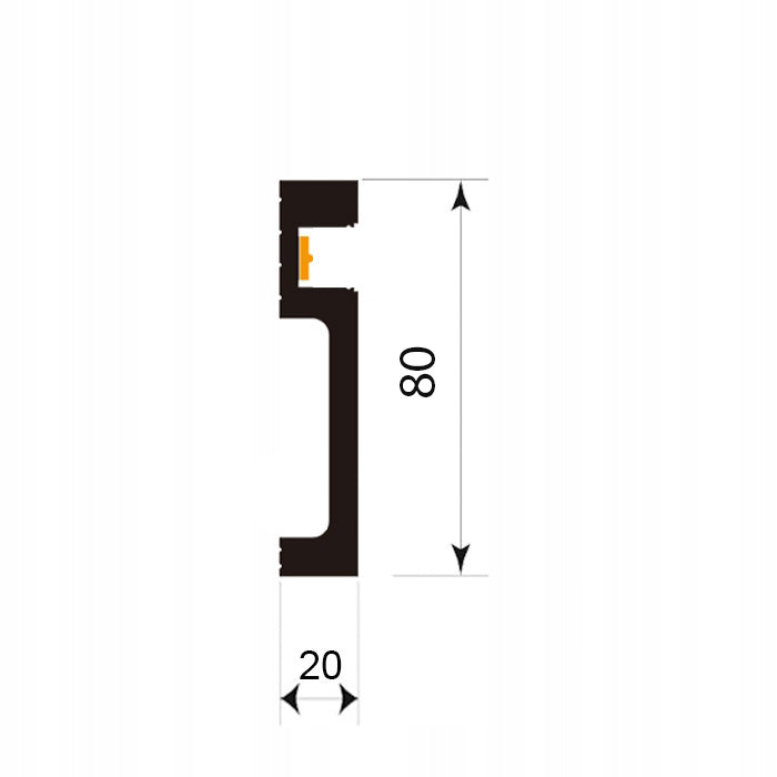 Listwa przypodłogowa poliuretanowa HoDLi012B80LED