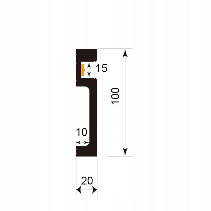 Listwa przypodłogowa poliuretanowa HoDLi013W100LED