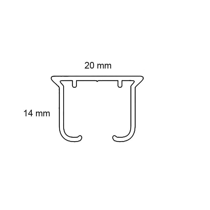 Szyna sufitowa aluminiowa 1 torowa SLIM | 100 cm HoDSS001W